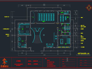 文腾集团总办公室CAD施工图，办公空间CAD施工图下载