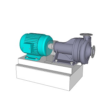 现代离心泵草图大师模型，离心泵sketchup模型下载