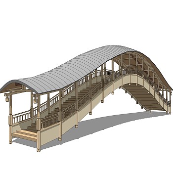 拱桥草图大师模型下载，sketchup拱桥模型分享