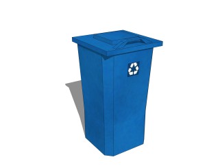 现代环卫垃圾桶免费su模型，垃圾桶草图大师模型下载