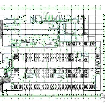 现代办公区CAD施工图及效果图下载