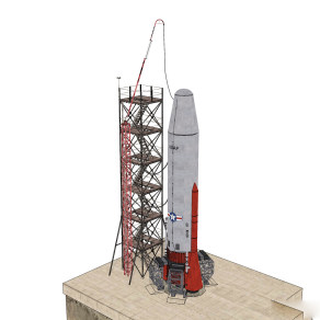 现代航天器火箭草图大师模型，火箭sketchup模型下载