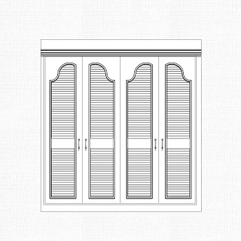 欧式衣柜草图大师模型，储物柜SKP模型下载