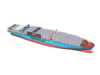 现代大型货轮skb文件模型，货船草图大师模型下载