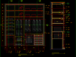 原创多种规格柜体CAD图库，柜体CAD图纸下载