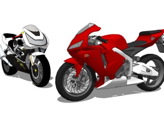 现代摩托车免费su模型，现代摩托车skp模型下载