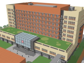 现代市医院sketchup模型下载，医院草图大师模型