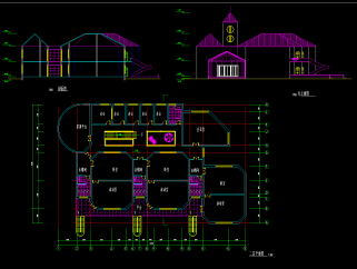 整套幼儿园CAD施工图，幼儿园CAD建筑图纸下载