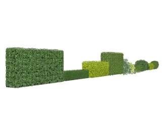 垂直绿化植物墙su模型下载，绿植背景墙草图大师模型