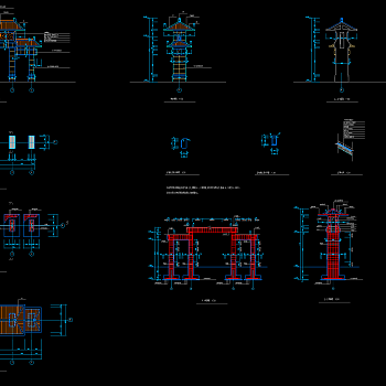 牌坊CAD施工图，牌坊CAD建筑图纸下载