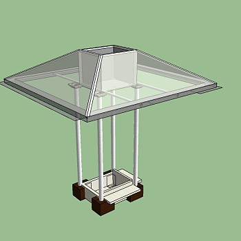 景观亭SU模型免费下载，景观亭草图大师模型