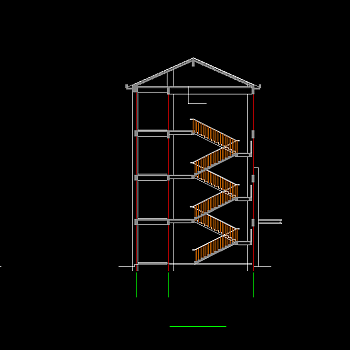 现代小学综合楼建筑施工图，小学综合楼CAD施工图纸下载