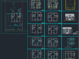欧式别墅CAD施工图，别墅CAD建筑图纸下载