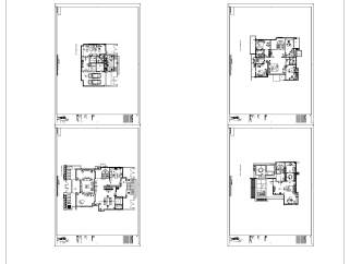 武汉水岸星城家居CAD施工图套图，家居CAD建筑图纸下载
