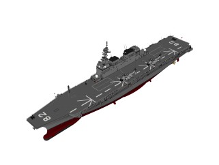 现代日本日向级DDH-182伊势号直升机驱逐舰su模型下载，驱逐舰草图大师模型