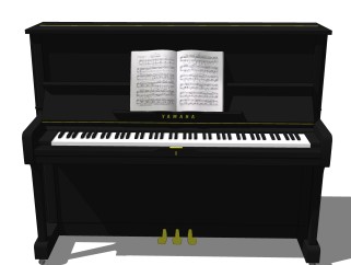 现代钢琴草图大师模型，钢琴SKB文件下载