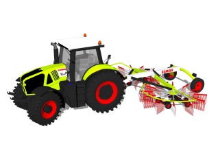 现代农业机械设备sketchup模型，农业机械skp模型下载