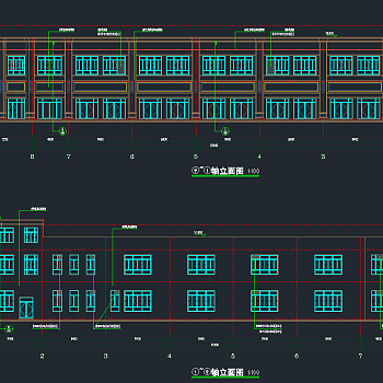 多层临时商业楼建筑施工图，商业楼建筑CAD施工图纸下载