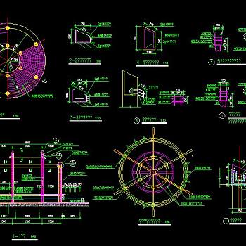水亭CAD施工图，亭子CAD建筑图纸下载