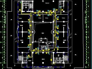 机房系统CAD平面图，机房布置建筑施工图设计下载