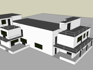 格罗培斯设计的别墅草图大师模型下载、格罗培斯设计的su模型下载
