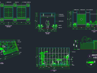 园林景观CAD施工图，景观建筑CAD施工图纸下载