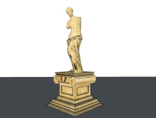 维纳斯雕塑su模型下载、雕塑 维纳斯草图大师模型下载