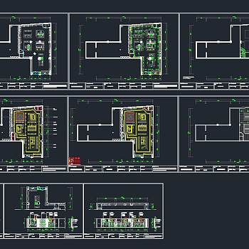 工业风服装店CAD施工图，CAD建筑平面图