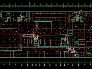 某一类高层住宅楼地下车库电气CAD施工图，地下车库电气CAD图纸下载