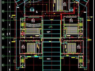 某地一整套大型电影院电气cad设计施工图，电影院电气设计CAD施工图下载