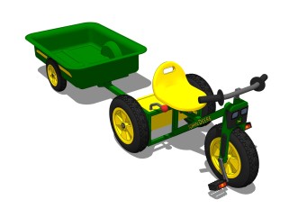 现代儿童小汽车草图大师模型，玩具su模型下载