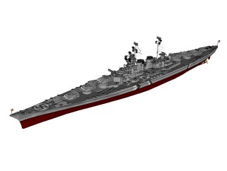 德国兴登堡级战列舰草图大师模型，战列舰sketchup模型下载