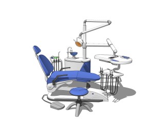 现代牙科器械草图大师模型，牙科器械sketchup模型下载