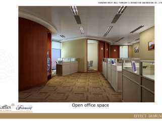 办公空间设计施工图、带效果图，办公室CAD建筑图纸下载