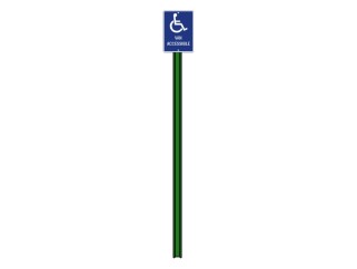 现代残疾人通行道路交通标志牌su模型下载、残疾人通行道路交通标志牌草图大师模型下载