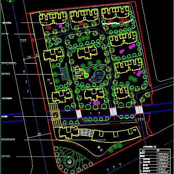 道路绿化CAD图块，道路绿化设计CAD图纸