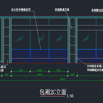 大学食堂双层室内装修，食堂CAD施工图纸下载