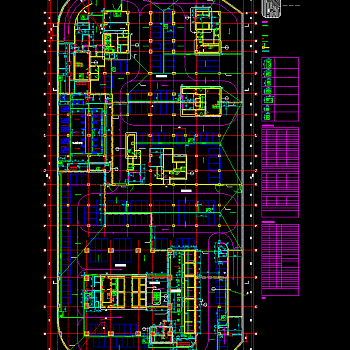 现代风格商业综合体建筑施工图，商业综合体CAD施工图纸下载