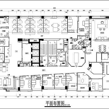 现代凯隆办公室混搭风格CAD建筑图纸及效果图下载