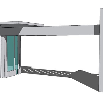 现代大门入口su模型下载、入口大门草图大师模型下载