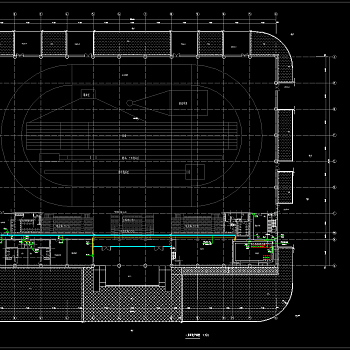 室内体育馆田径馆电气全套图纸，电气CAD施工图纸下载