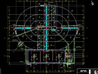 城市污水厂2.5氧化沟万吨工艺图CAD施工图，污水处理厂CAD图纸下载
