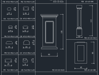原创欧式构件之门窗顶套，顶套CAD建筑图纸下载