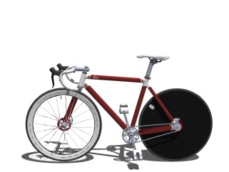 现代自行车免费su模型，自行车skp模型下载