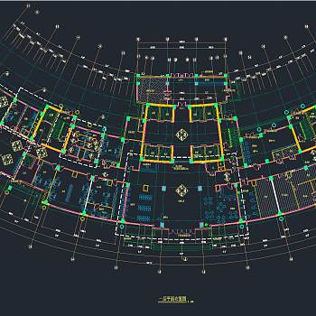 现代大型医院CAD装修图，CAD建筑图纸免费下载