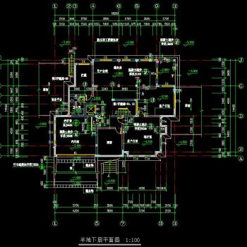 全套法式别墅CAD施工图，别墅建筑图纸下载