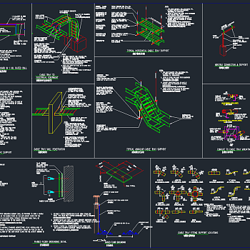 原创全套建筑电气施工常用节点图库，电气CAD施工图纸下载