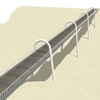 现代桥梁草图大师模型下载，sketchup桥梁su模型分享