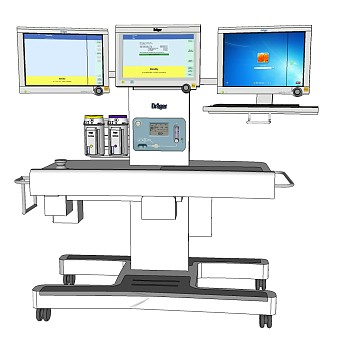 医疗设备草图大师模型，医疗设备skp模型，医疗设备su素材下载