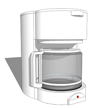 现代全自动咖啡机sketchup模型，餐具草图大师模型下载